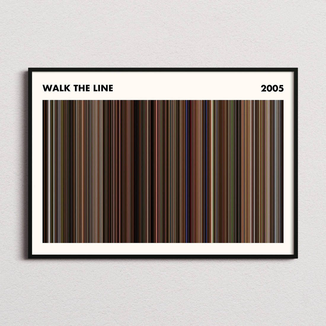 Walk The Line Movie Barcode Poster - Simplified