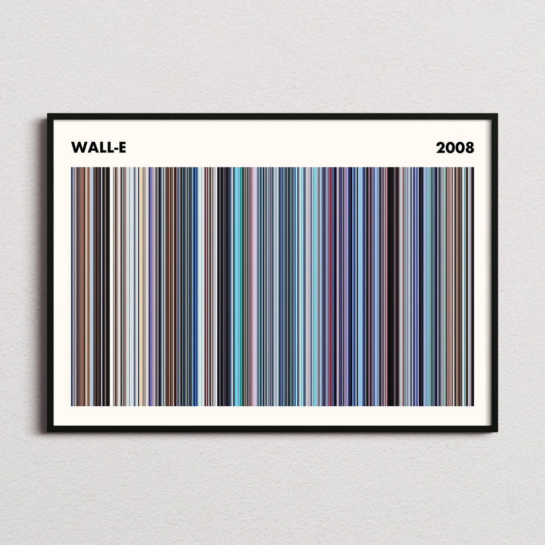 Wall-E Movie Barcode Poster - Simplified
