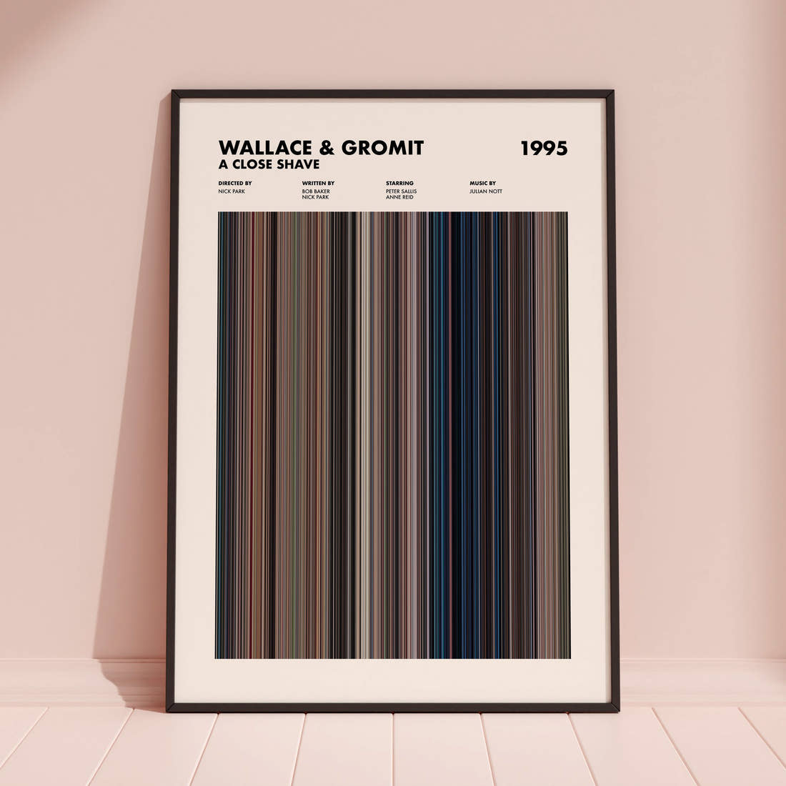 Wallace & Gromit: A Close Shave Movie Barcode Poster