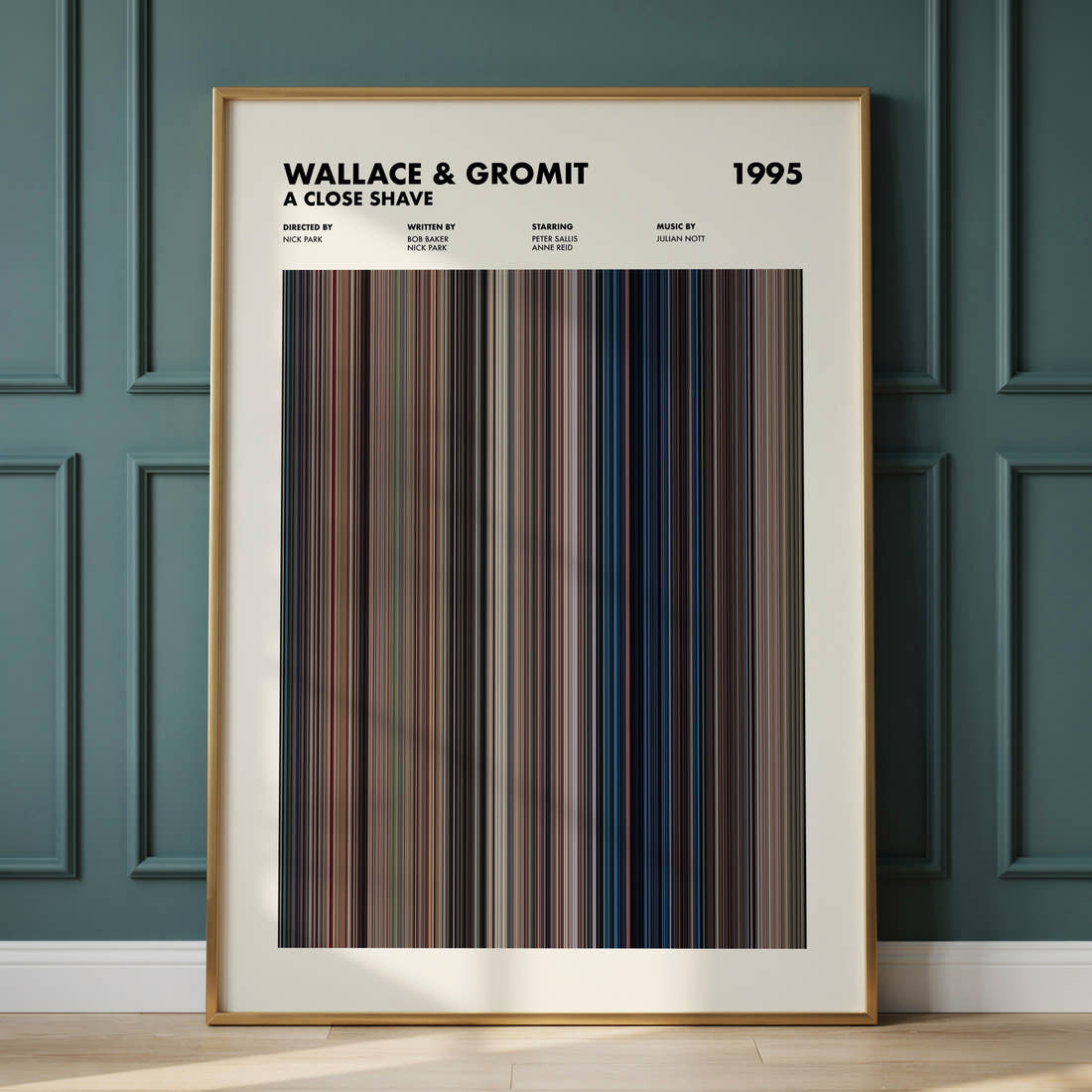 Wallace & Gromit: A Close Shave Movie Barcode Poster