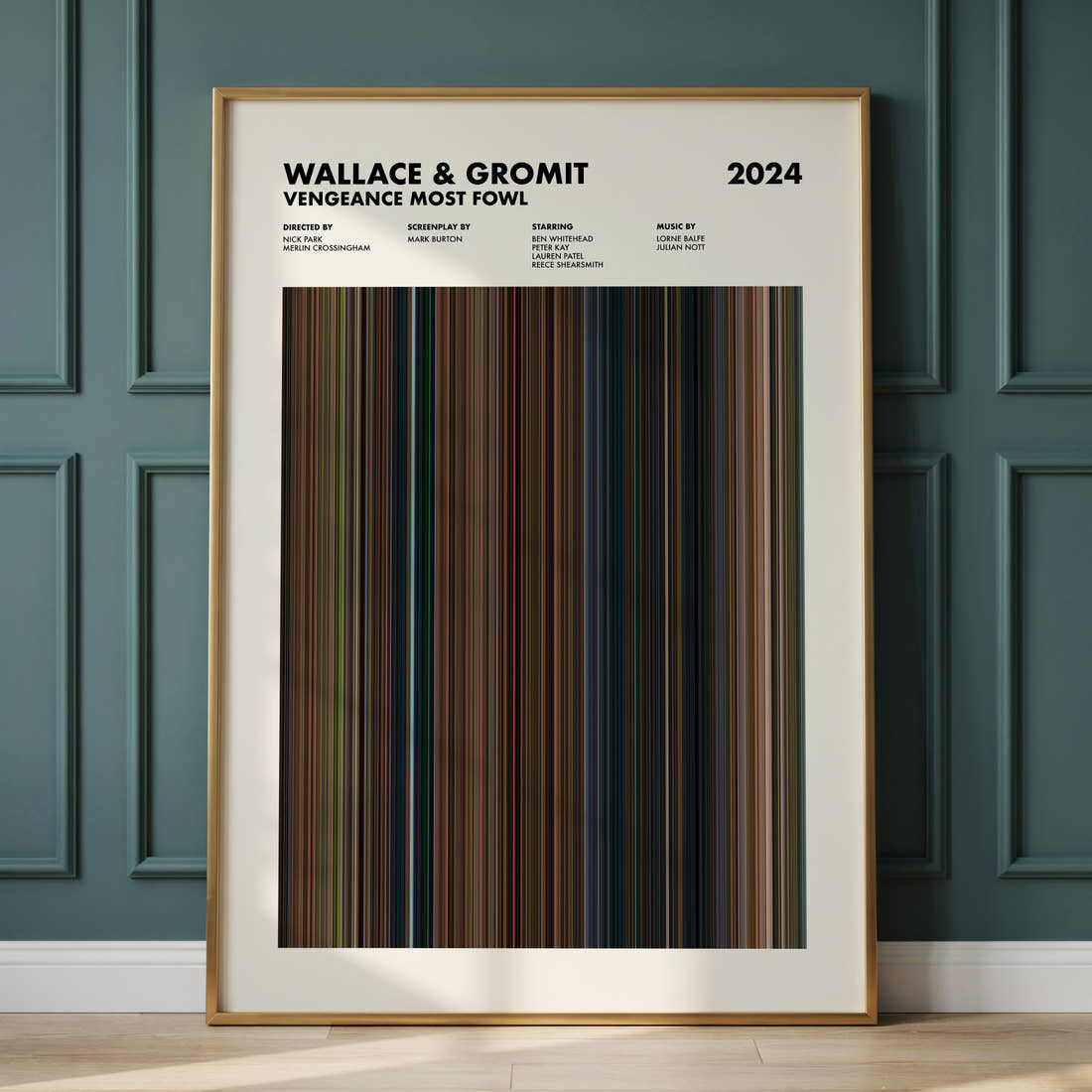 Wallace & Gromit: Vengeance Most Fowl Movie Barcode Poster