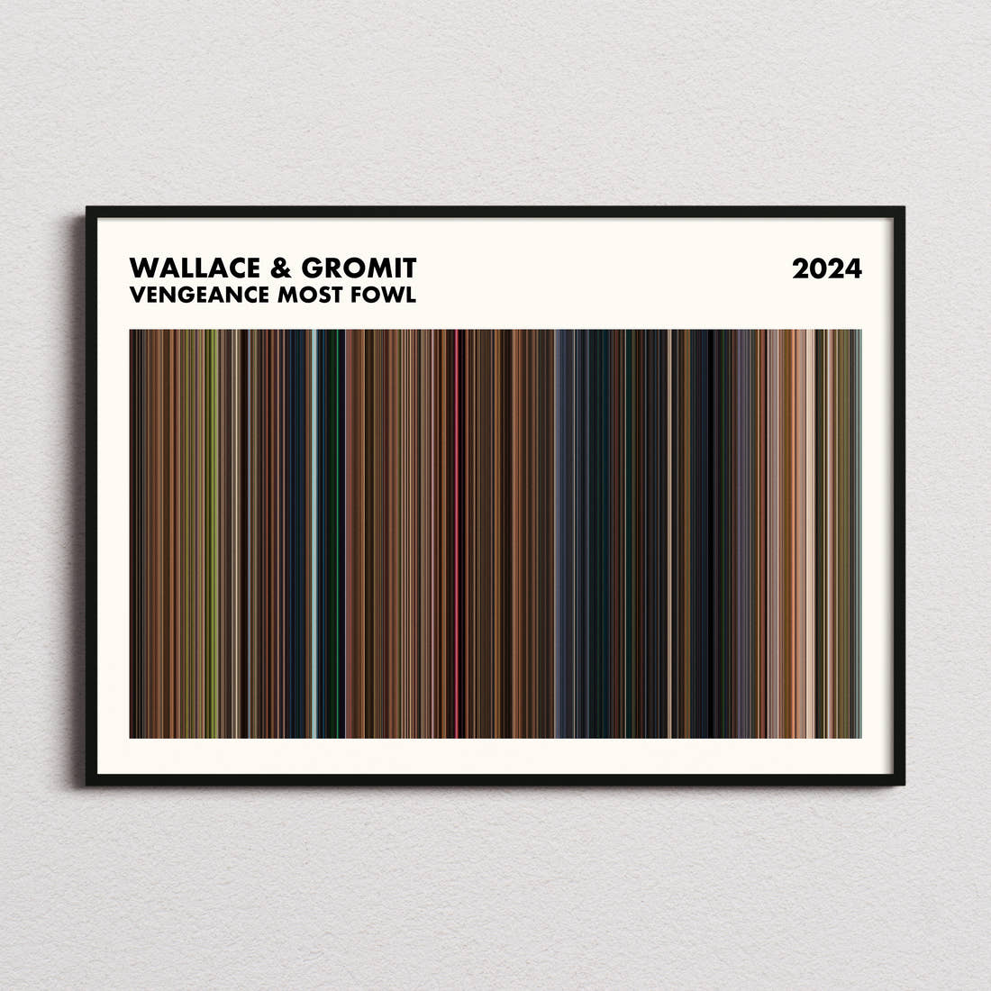 Wallace & Gromit: Vengeance Most Fowl Movie Barcode Poster - Simplified