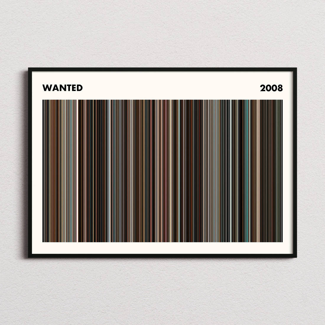 Wanted Movie Barcode Poster - Simplified