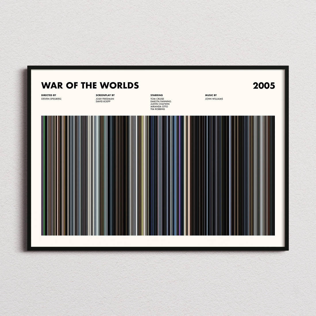 War of the Worlds Movie Barcode Poster