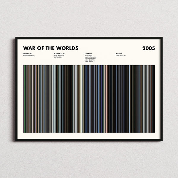 War of the Worlds Movie Barcode Poster