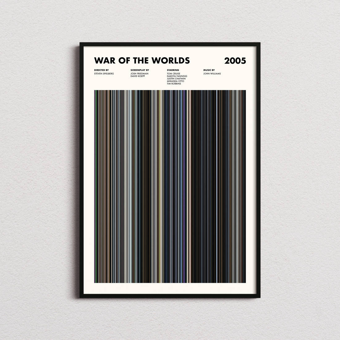 War of the Worlds Movie Barcode Poster