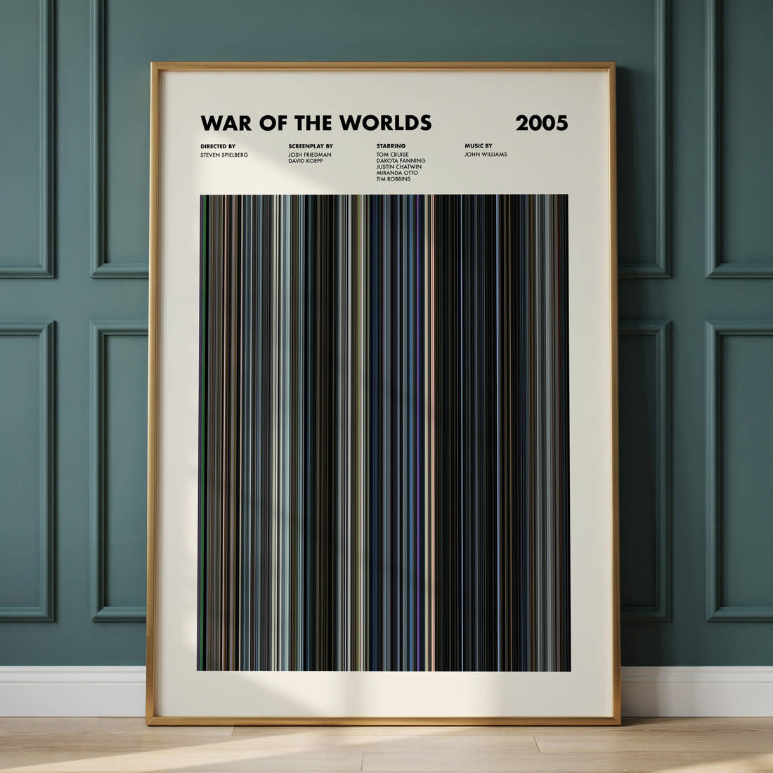 War of the Worlds Movie Barcode Poster