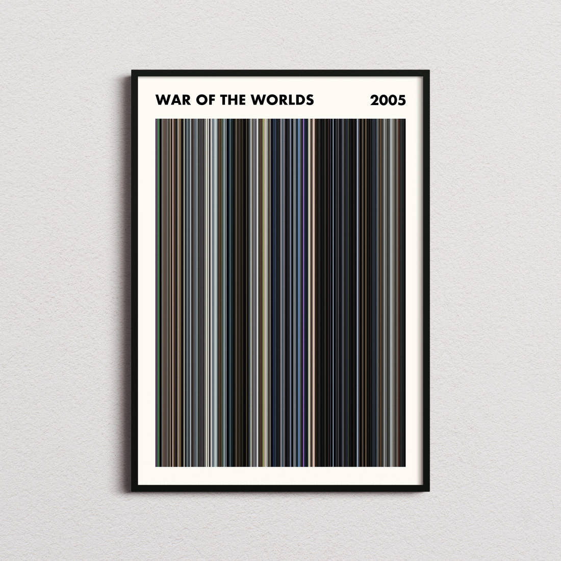 War of the Worlds Movie Barcode Poster - Simplified