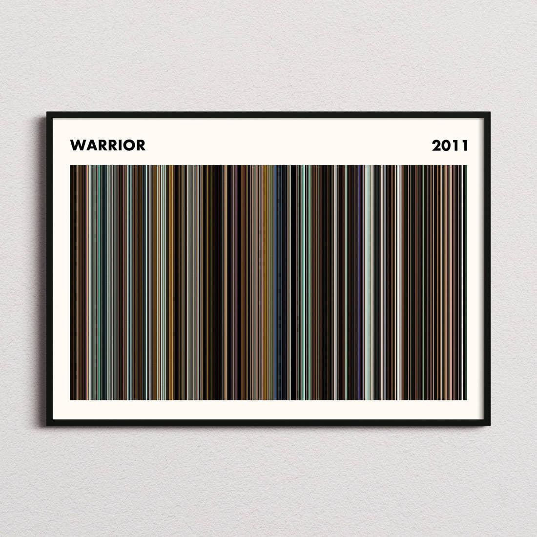 Warrior Movie Barcode Poster - Simplified