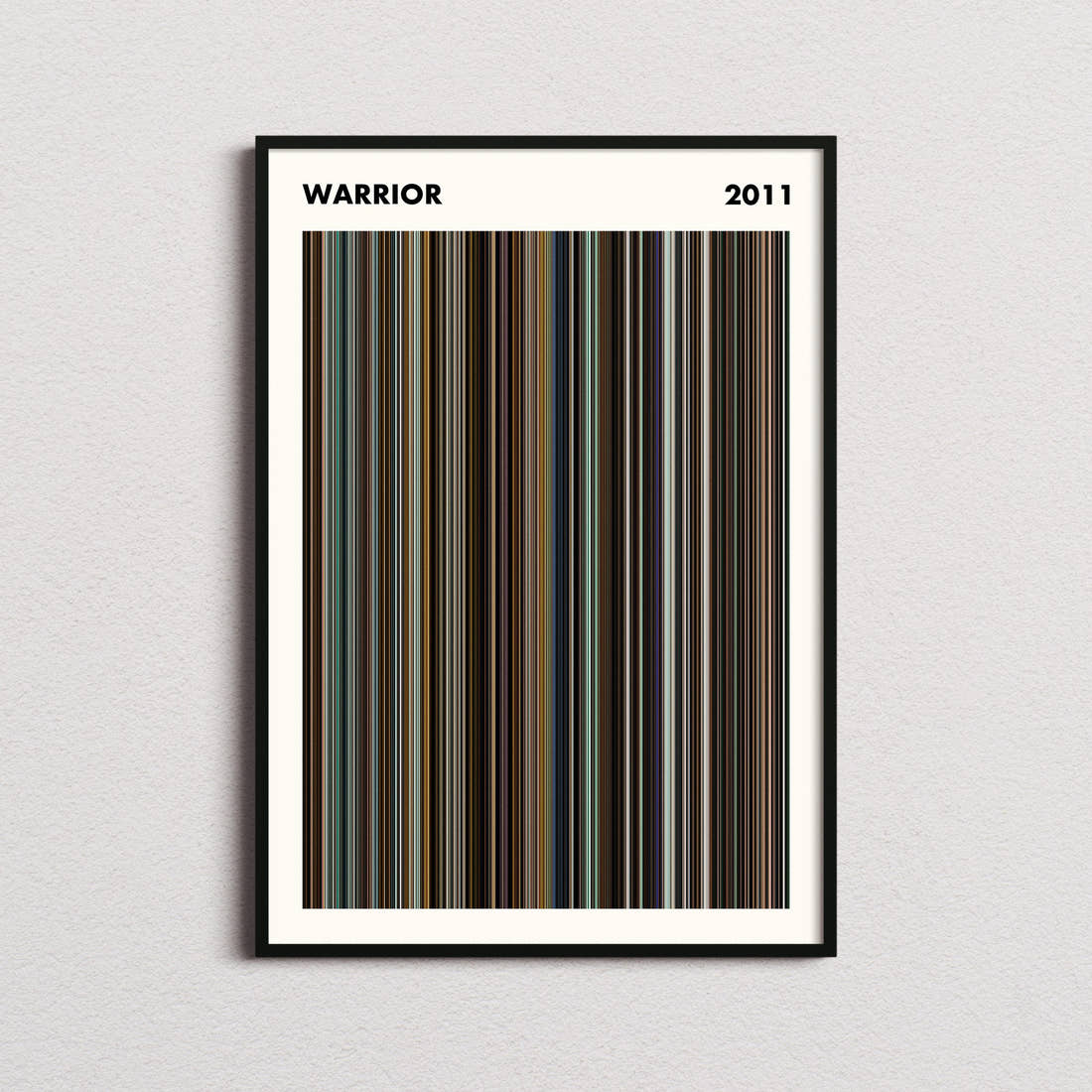Warrior Movie Barcode Poster - Simplified
