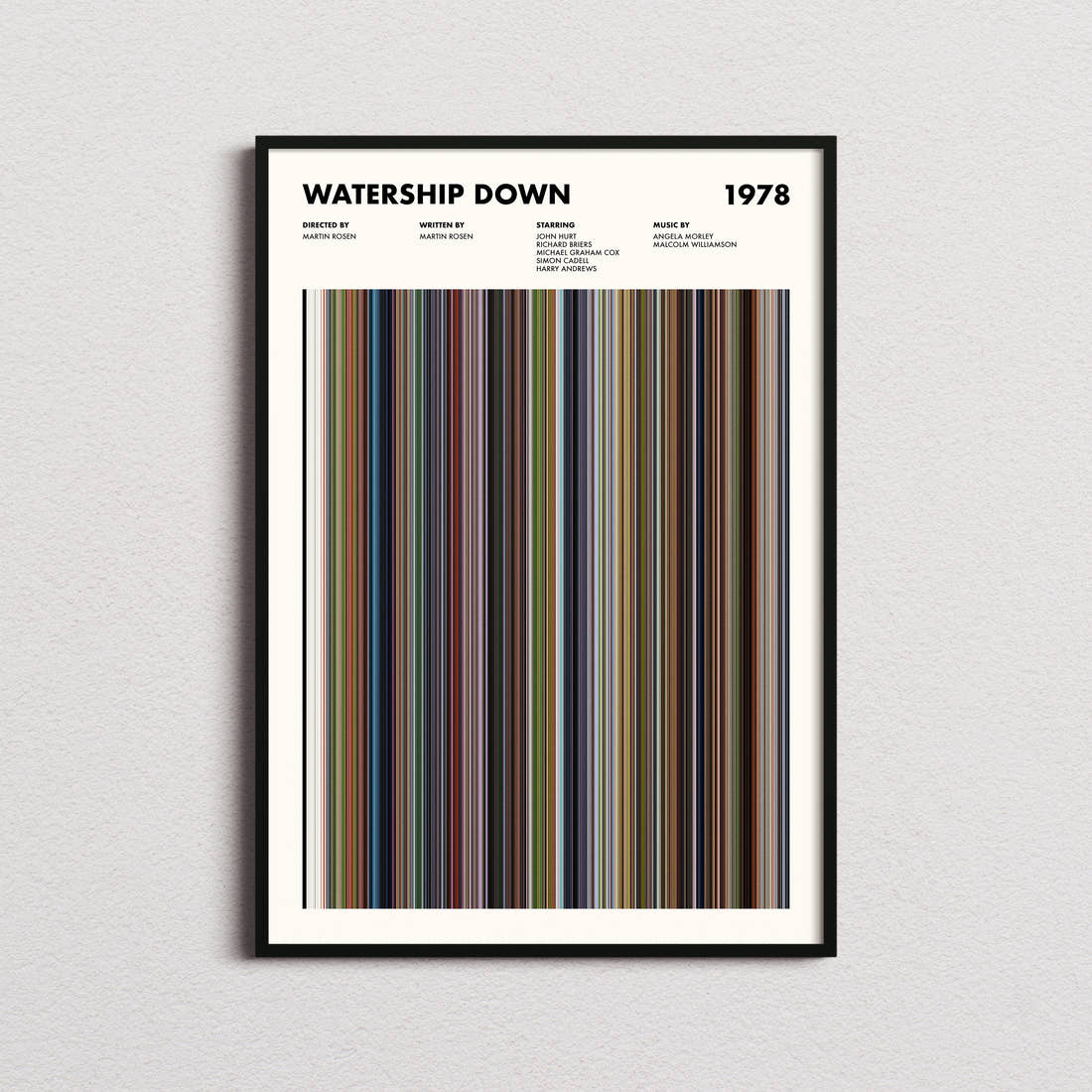 Watership Down Movie Barcode Poster