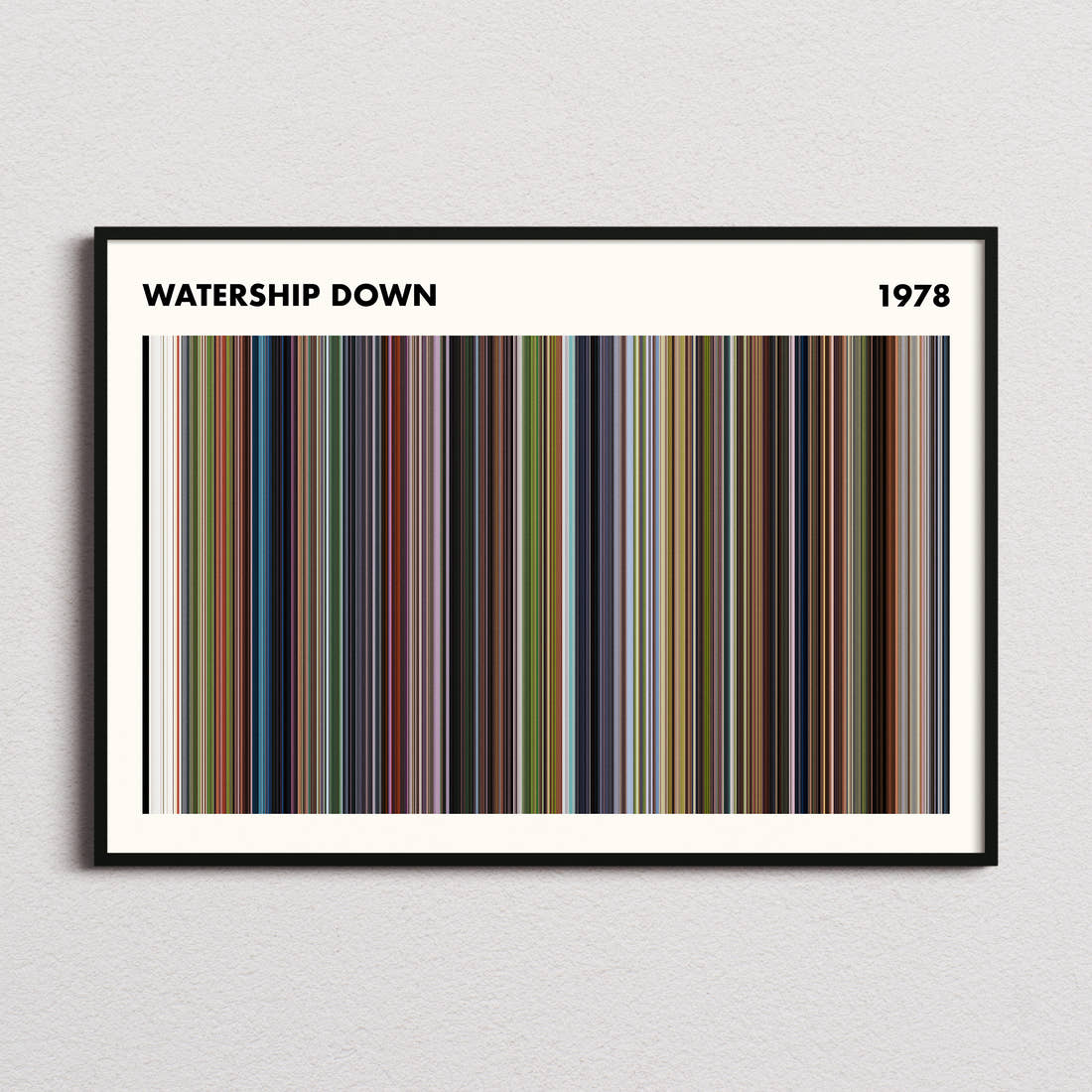 Watership Down Movie Barcode Poster - Simplified