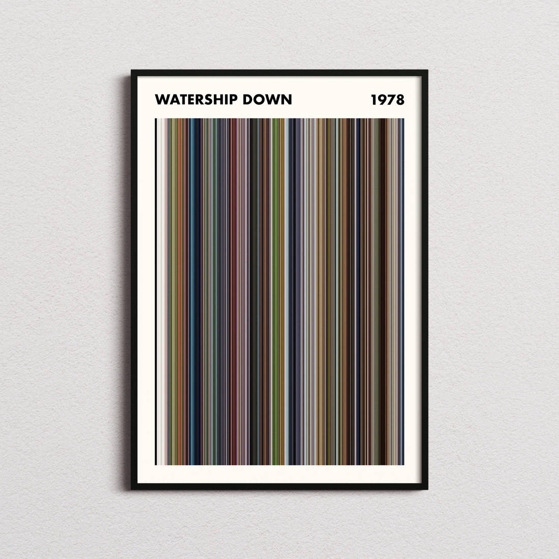 Watership Down Movie Barcode Poster - Simplified