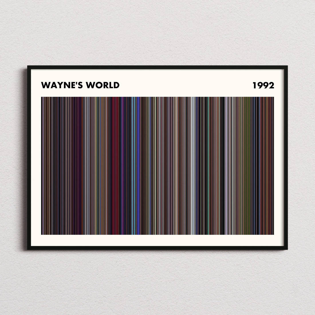 Wayne's World Movie Barcode Poster - Simplified