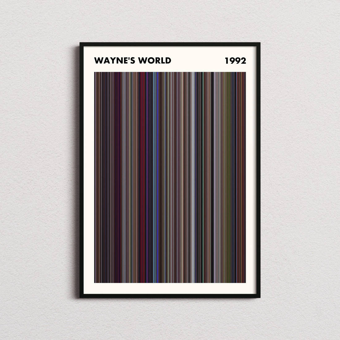 Wayne's World Movie Barcode Poster - Simplified