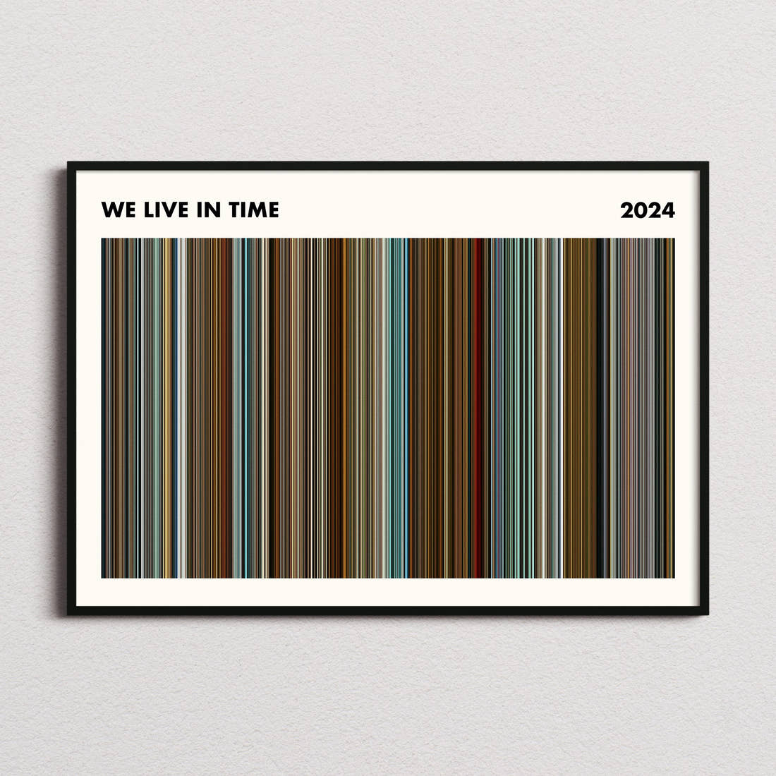 We Live in Time Movie Barcode Poster - Simplified