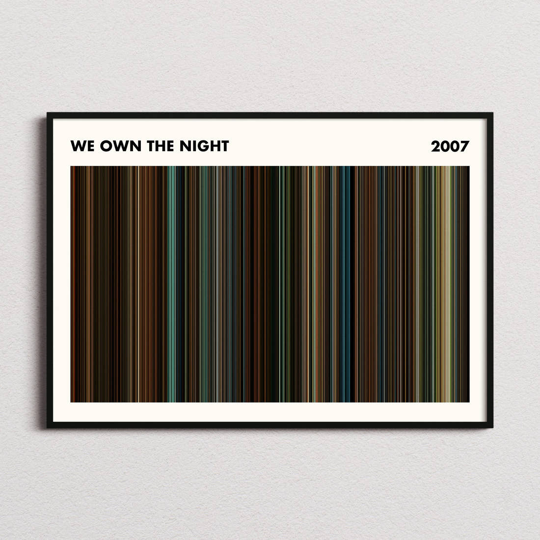 We Own The Night Movie Barcode Poster - Simplified