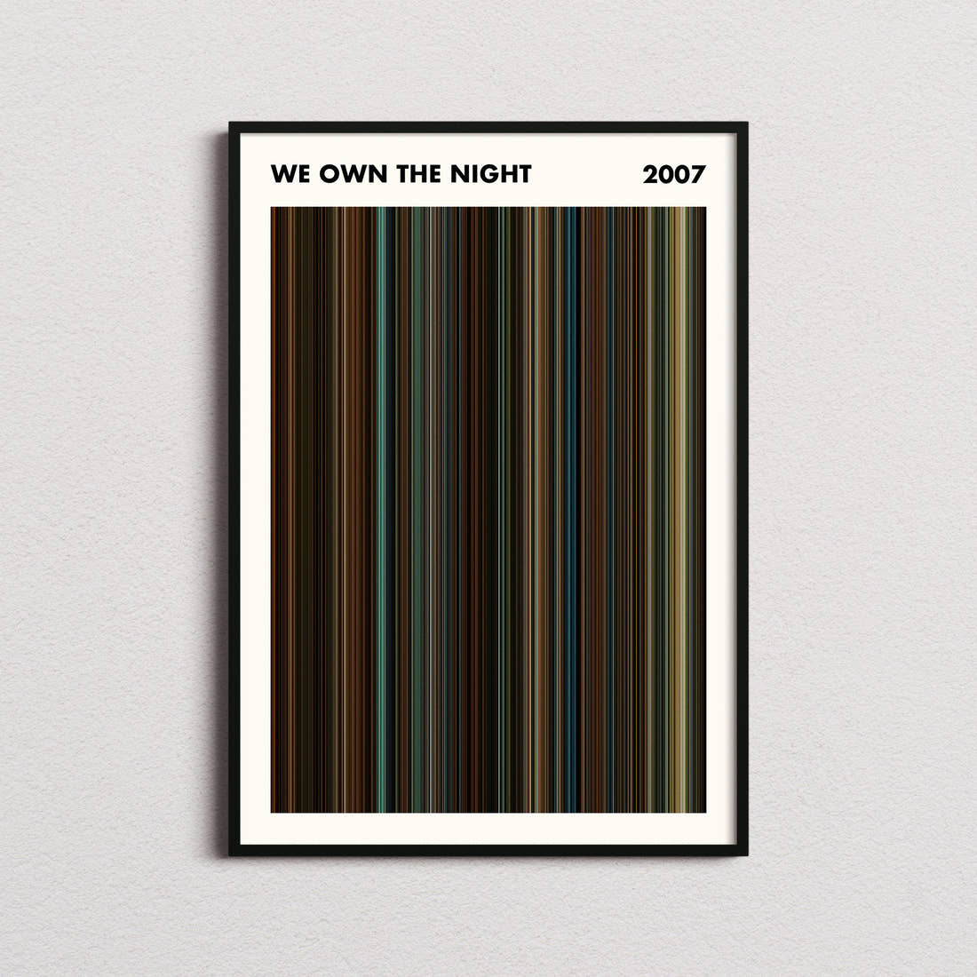 We Own the Night Movie Barcode Poster - Simplified