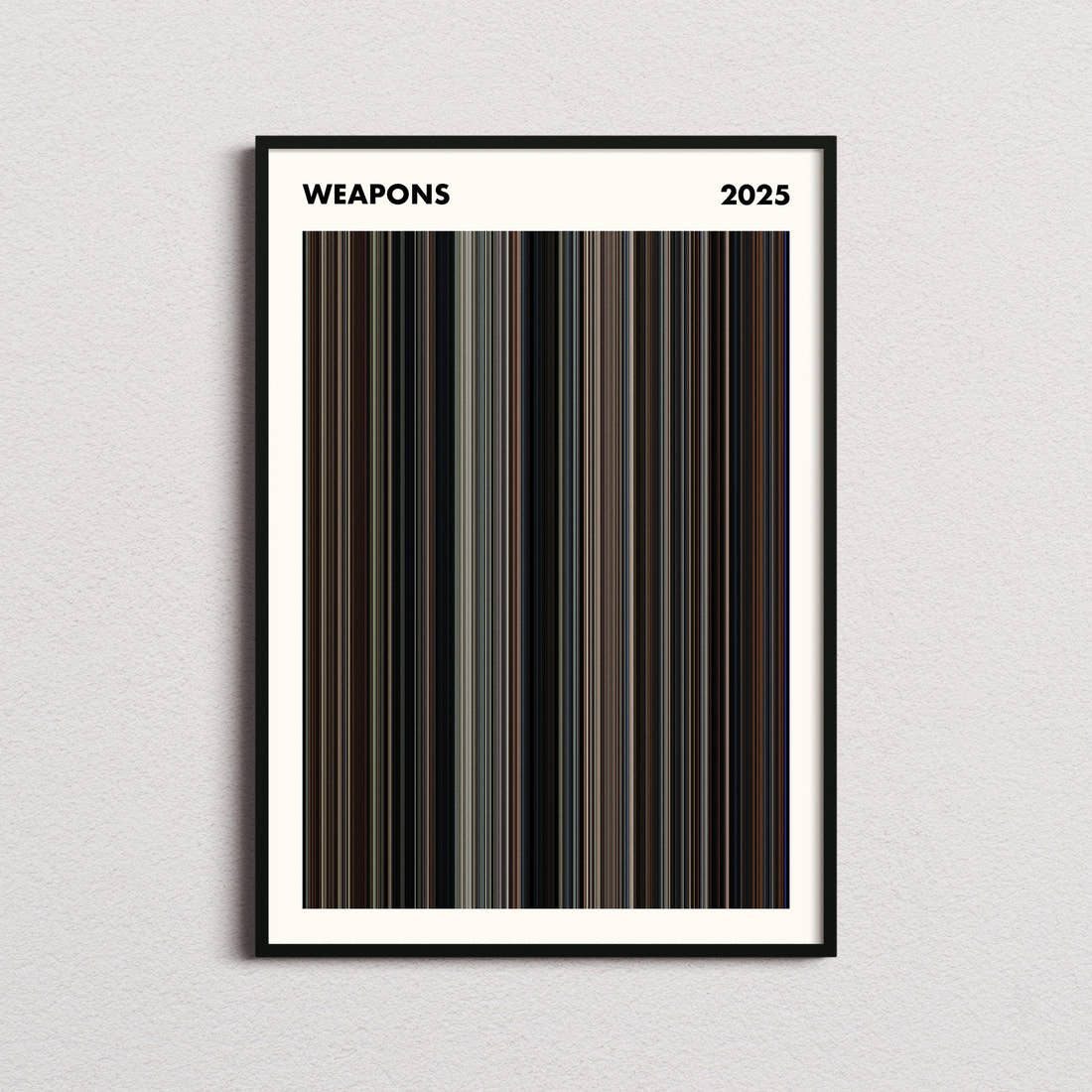 Weapons Movie Barcode Poster - Simplified