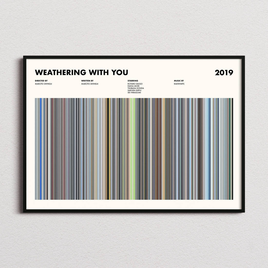 Weathering with You Movie Barcode Poster