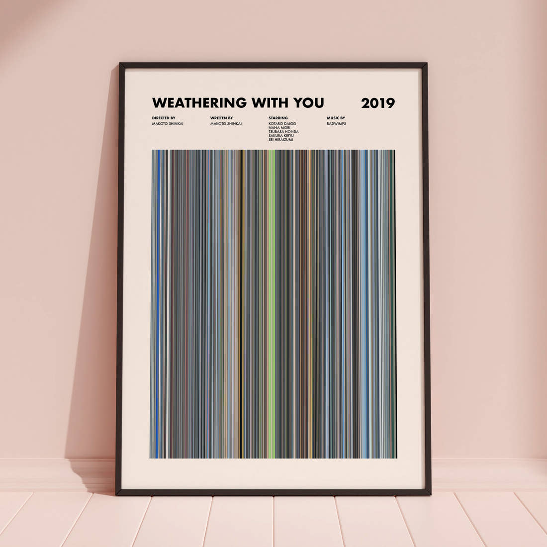Weathering with You Movie Barcode Poster