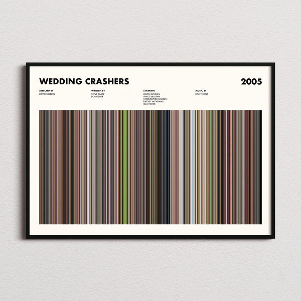 Wedding Crashers Movie Barcode Poster