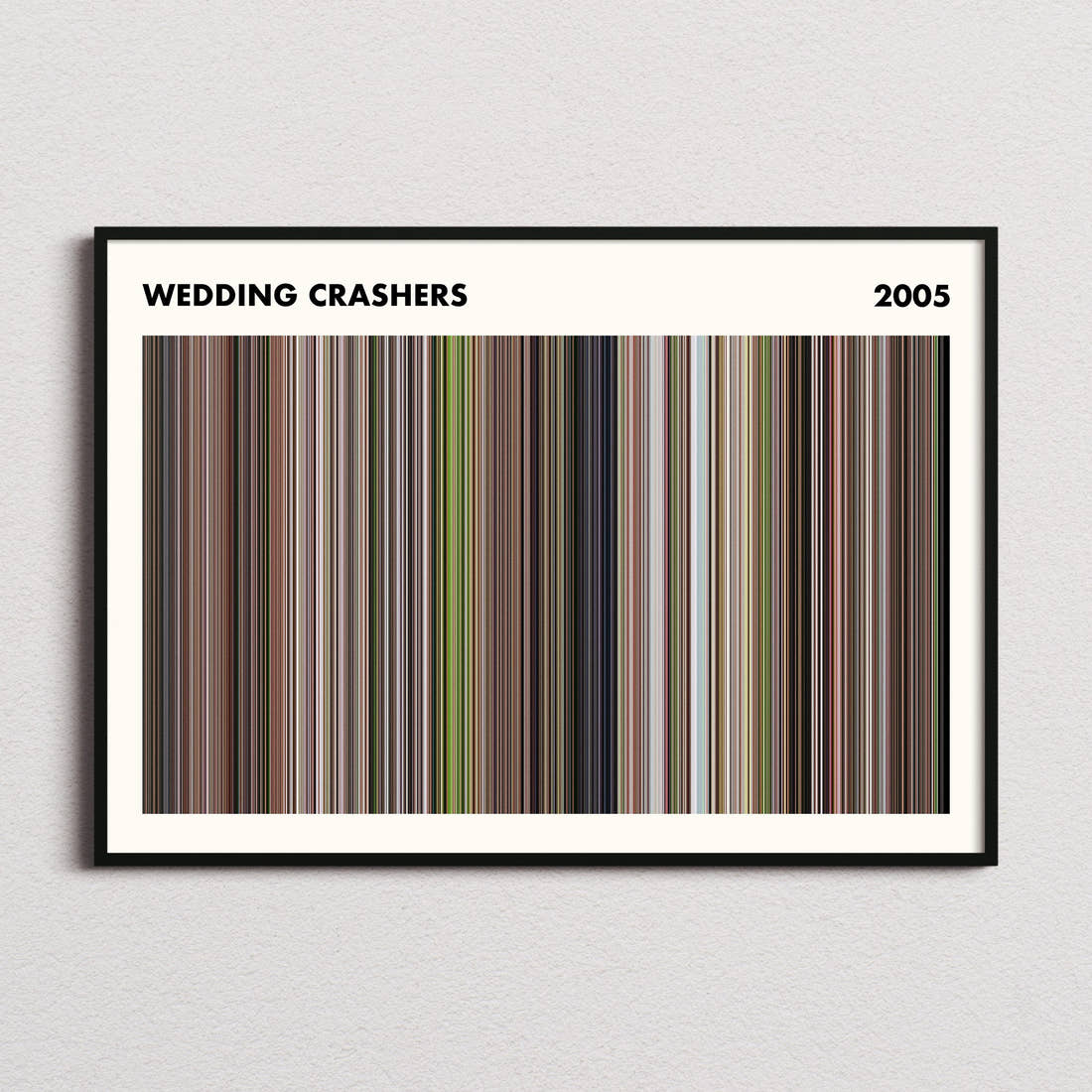 Wedding Crashers Movie Barcode Poster - Simplified