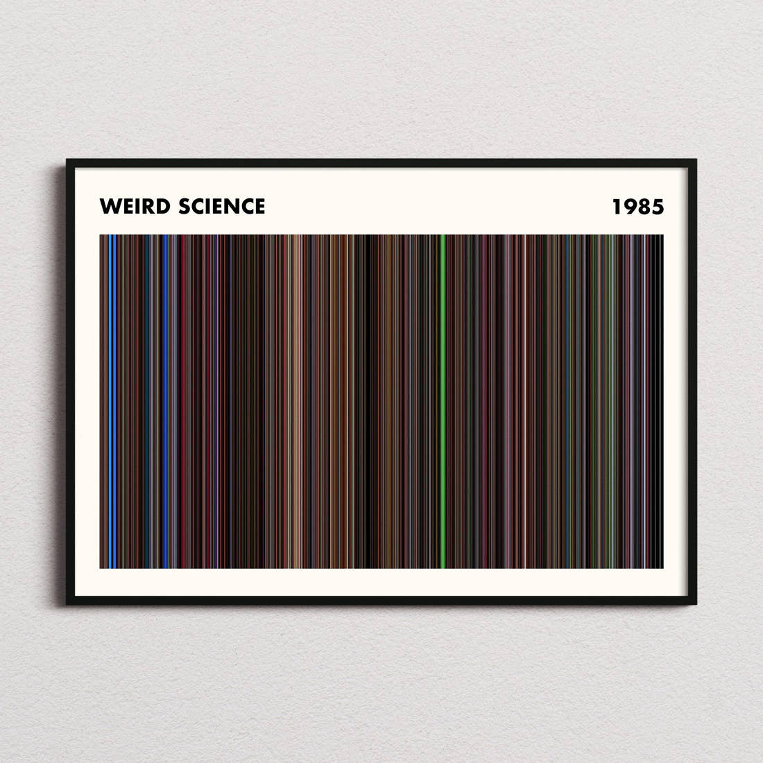 Weird Science Movie Barcode Poster - Simplified