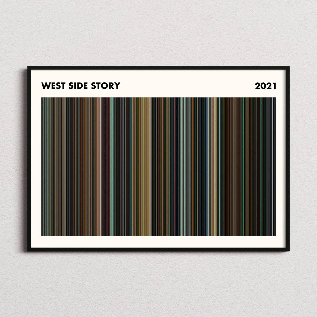 West Side Story 2021 Movie Barcode Poster - Simplified