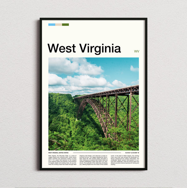 West Virginia - New River Gorge Bridge - Travel Print