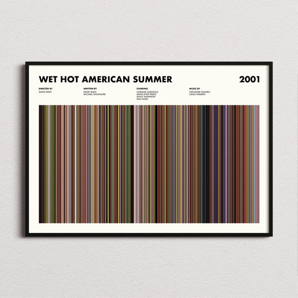 Wet Hot American Summer Movie Barcode Poster