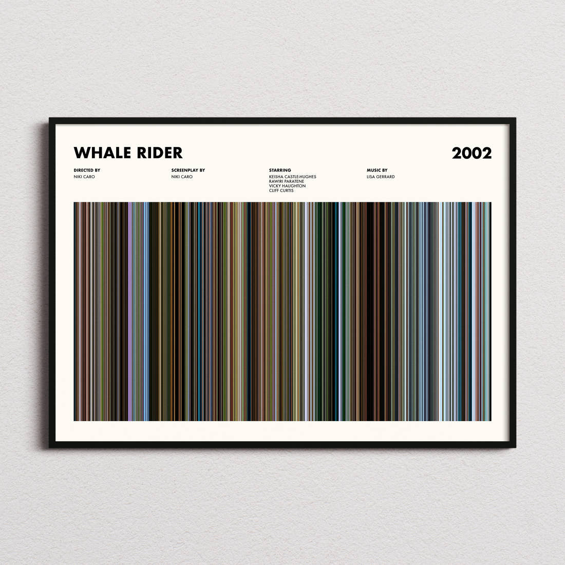 Whale Rider Movie Barcode Poster