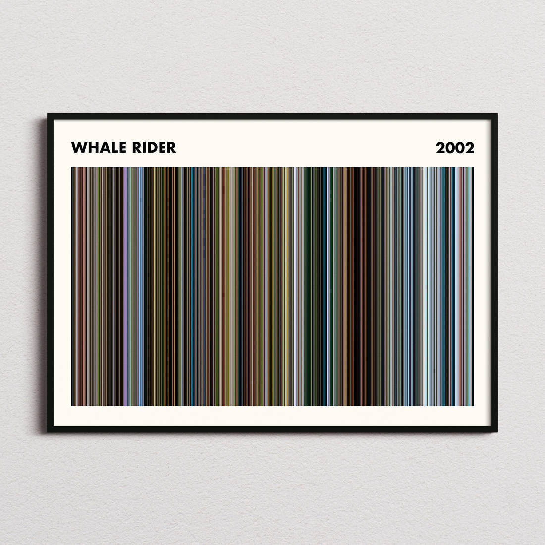 Whale Rider Movie Barcode Poster - Simplified