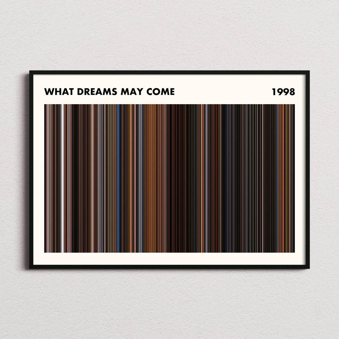What Dreams May Come Movie Barcode Poster - Simplified