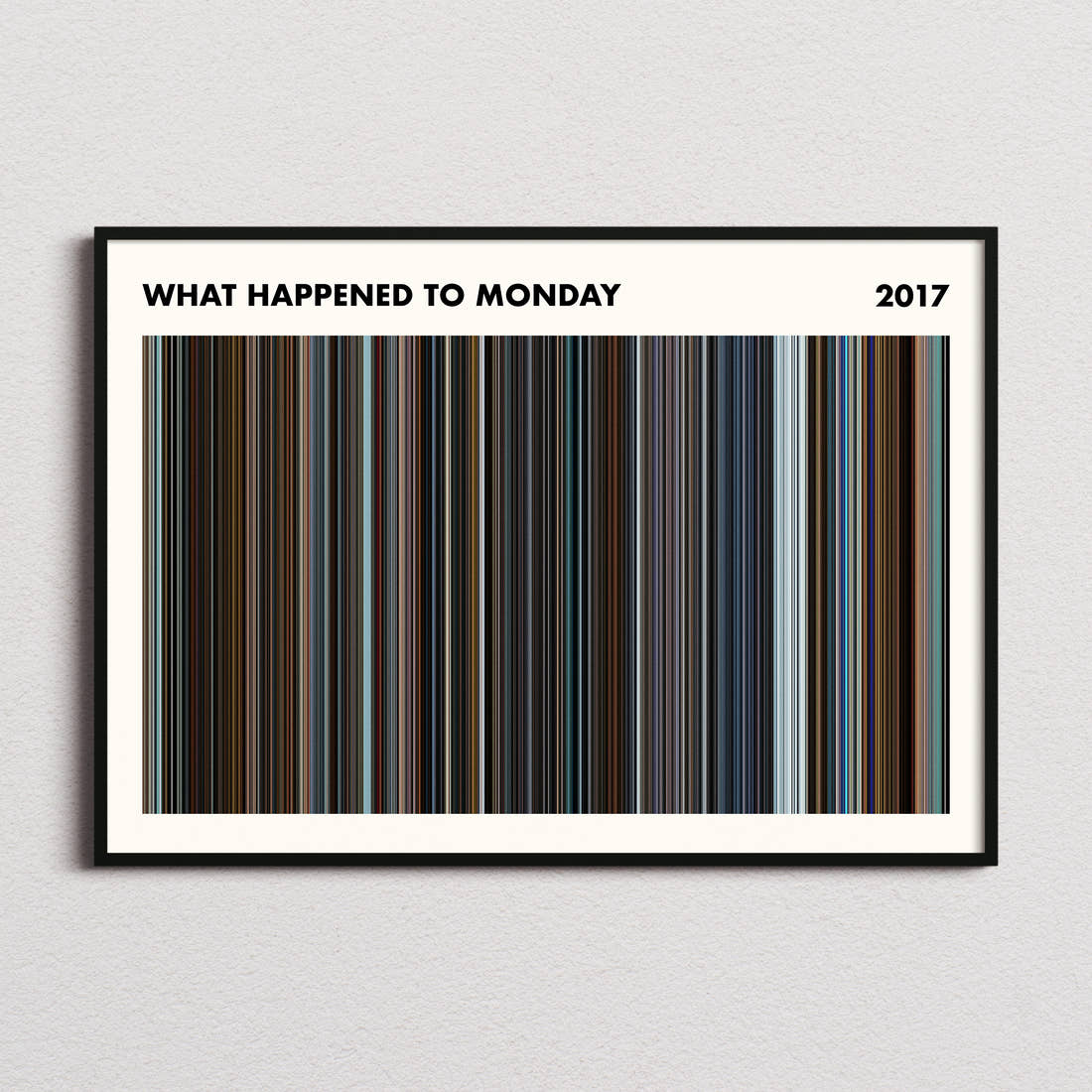 What Happened to Monday Movie Barcode Poster - Simplified