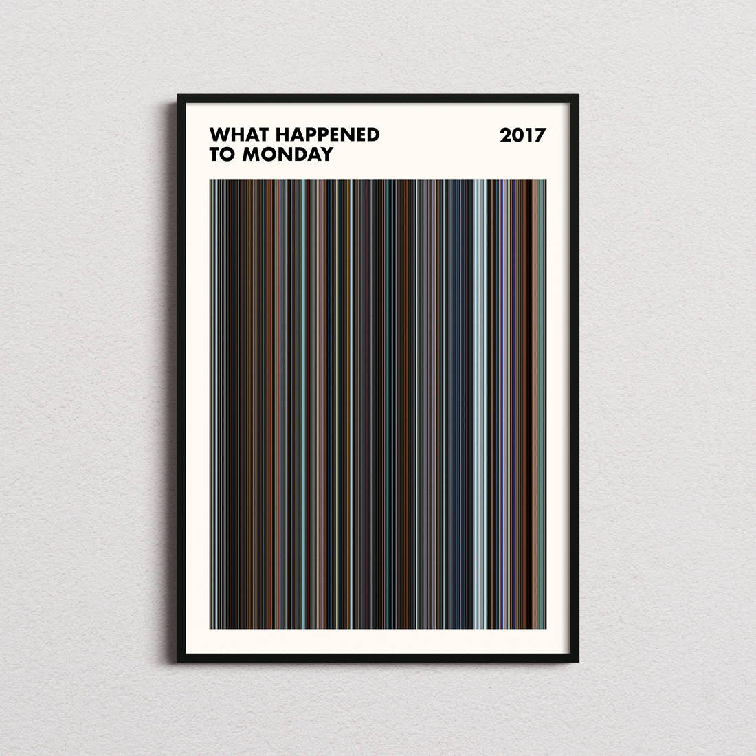 What Happened to Monday Movie Barcode Poster - Simplified