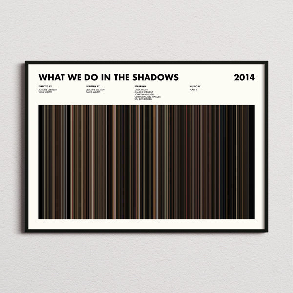 What We Do In The Shadows Movie Barcode Poster