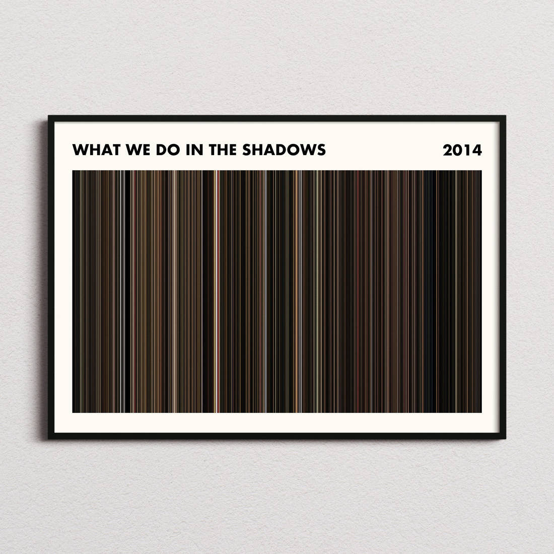 What We Do In The Shadows Movie Barcode Poster - Simplified