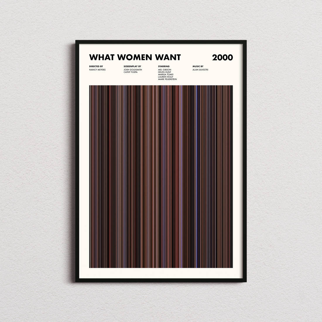What Women Want Movie Barcode Poster