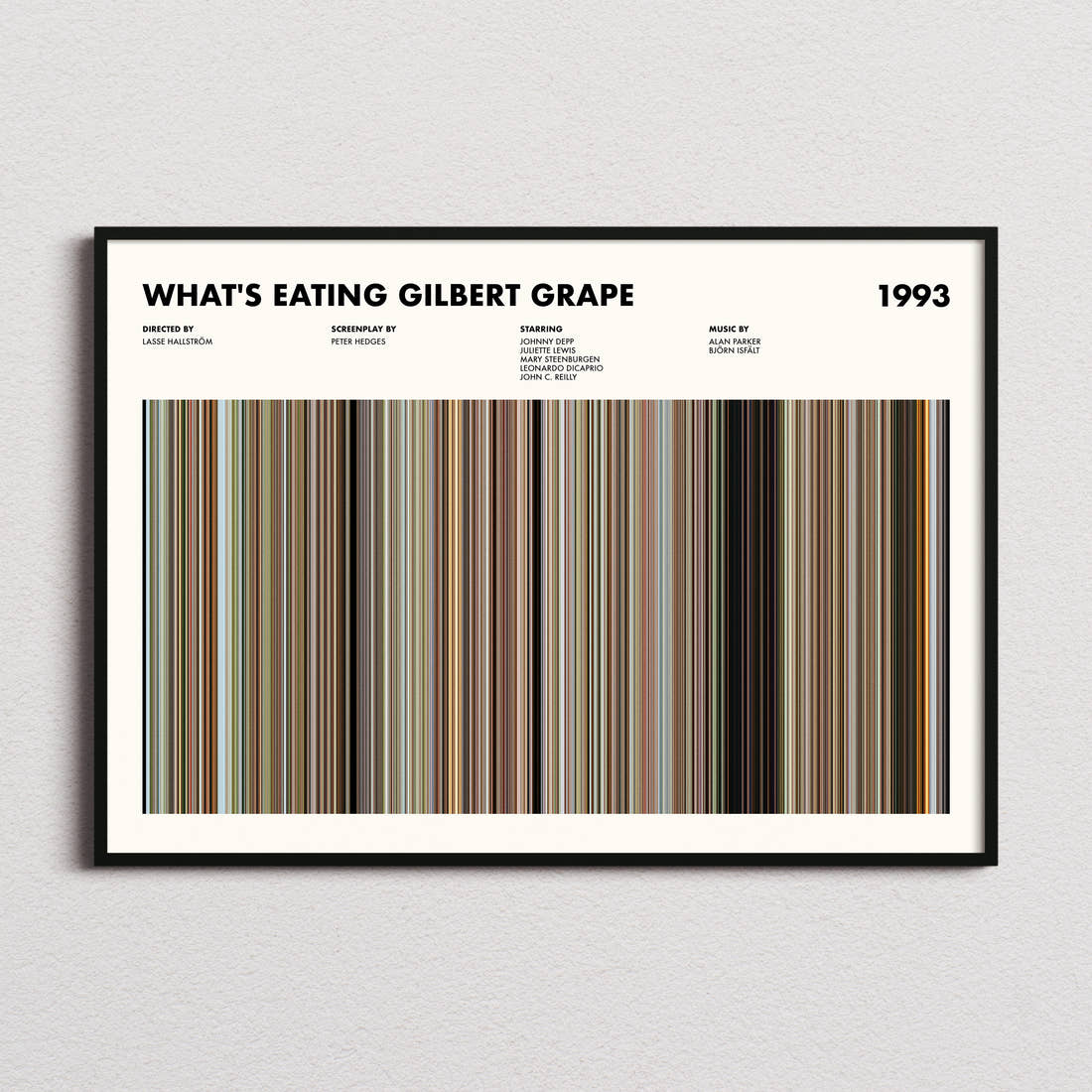 What's Eating Gilbert Grape Movie Barcode Poster