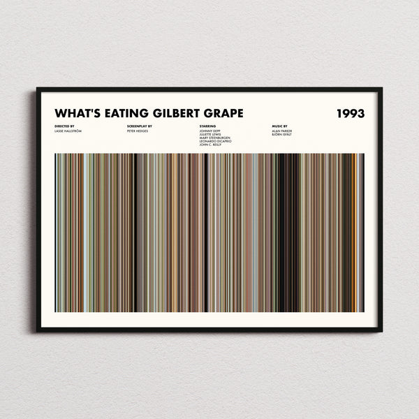 What's Eating Gilbert Grape Movie Barcode Poster