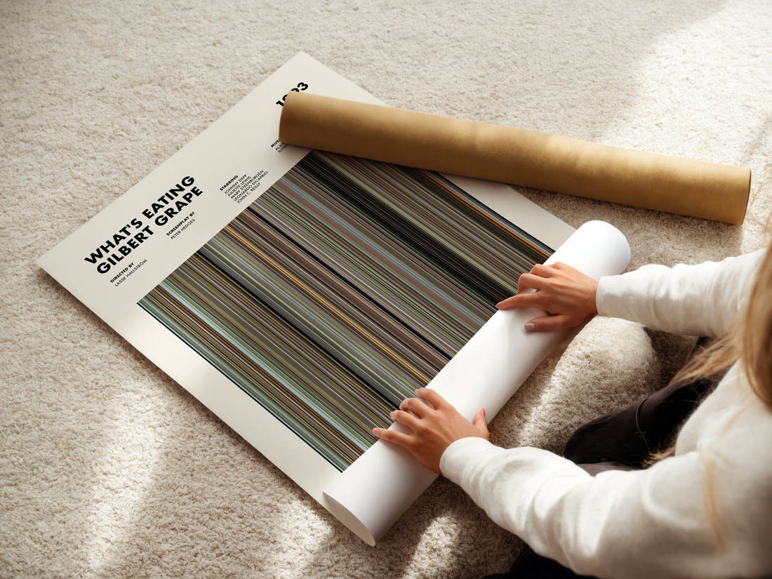 What's Eating Gilbert Grape Movie Barcode Poster