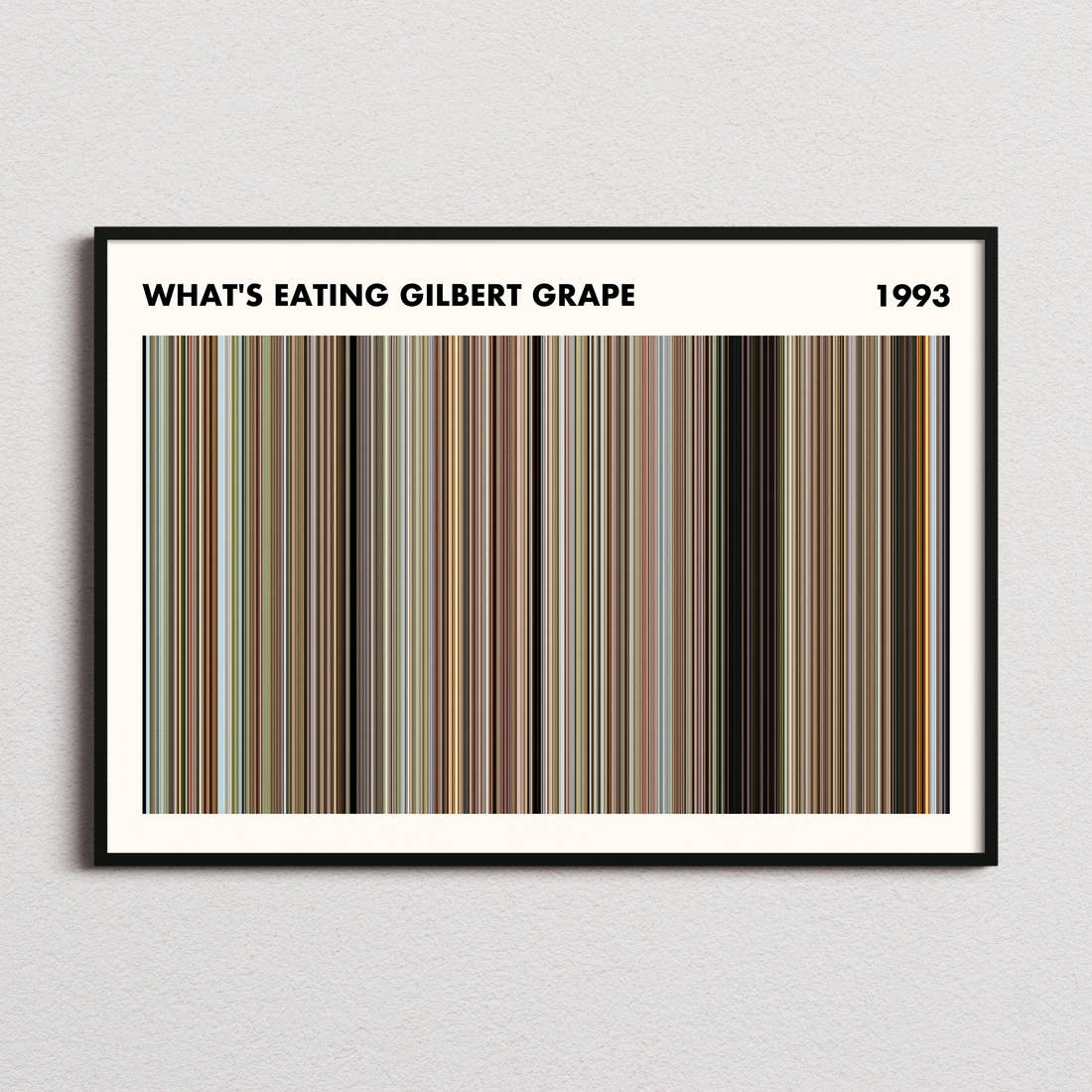 What's Eating Gilbert Grape Movie Barcode Poster - Simplified