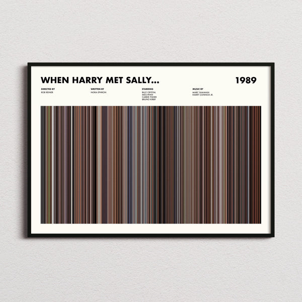 When Harry Met Sally Movie Barcode Poster