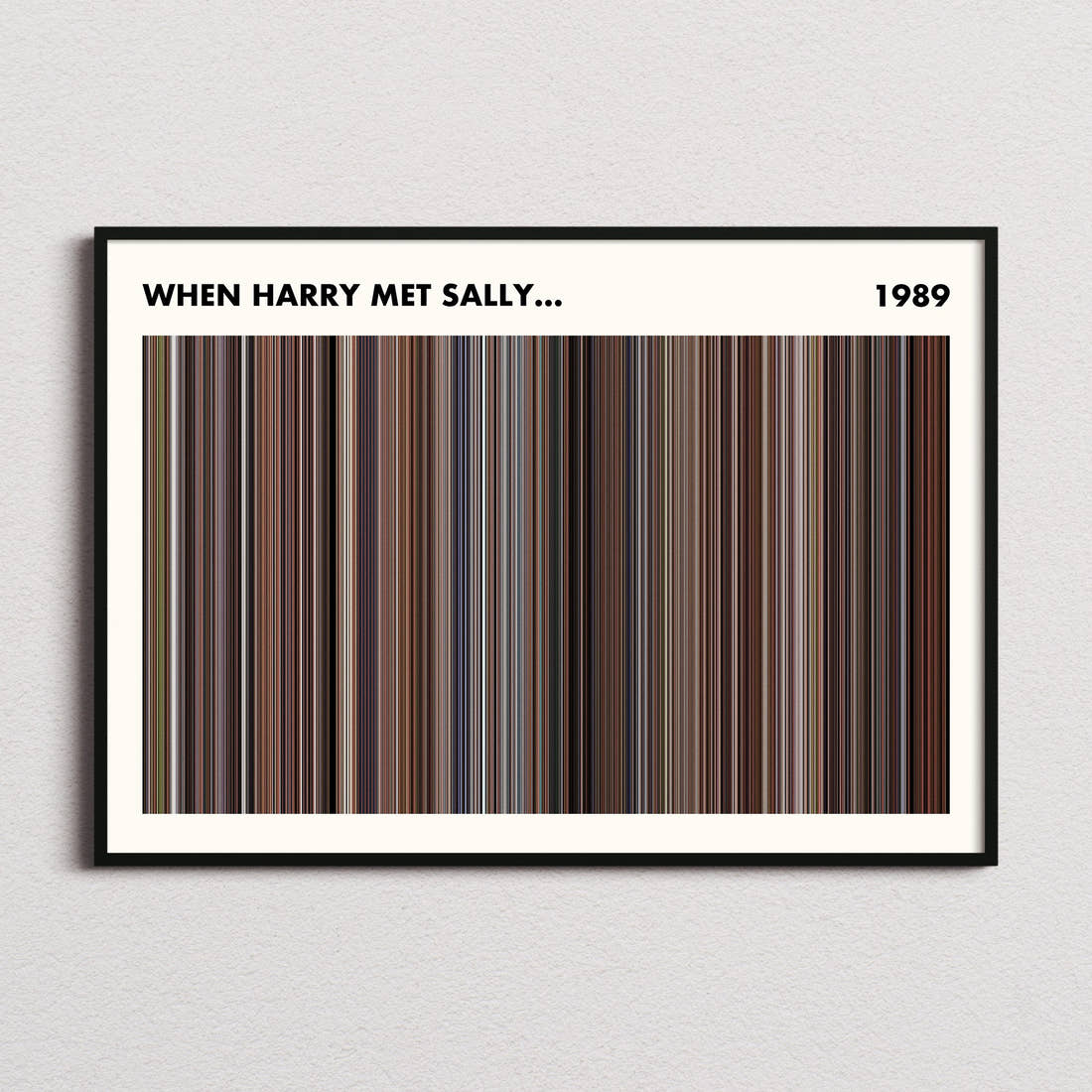 When Harry Met Sally... Movie Barcode Poster - Simplified
