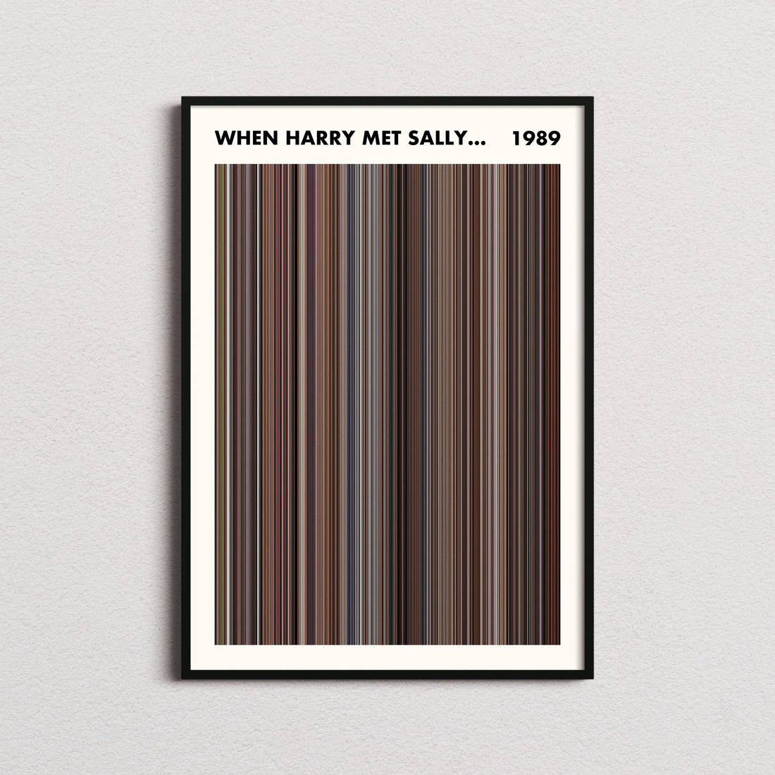 When Harry Met Sally... Movie Barcode Poster - Simplified