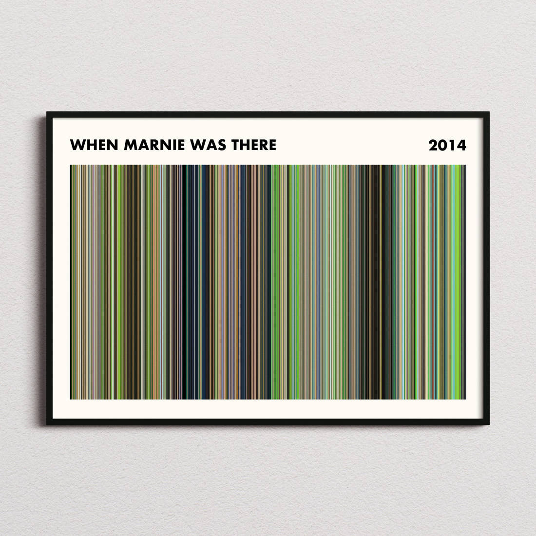 When Marnie Was There Movie Barcode Poster - Simplified