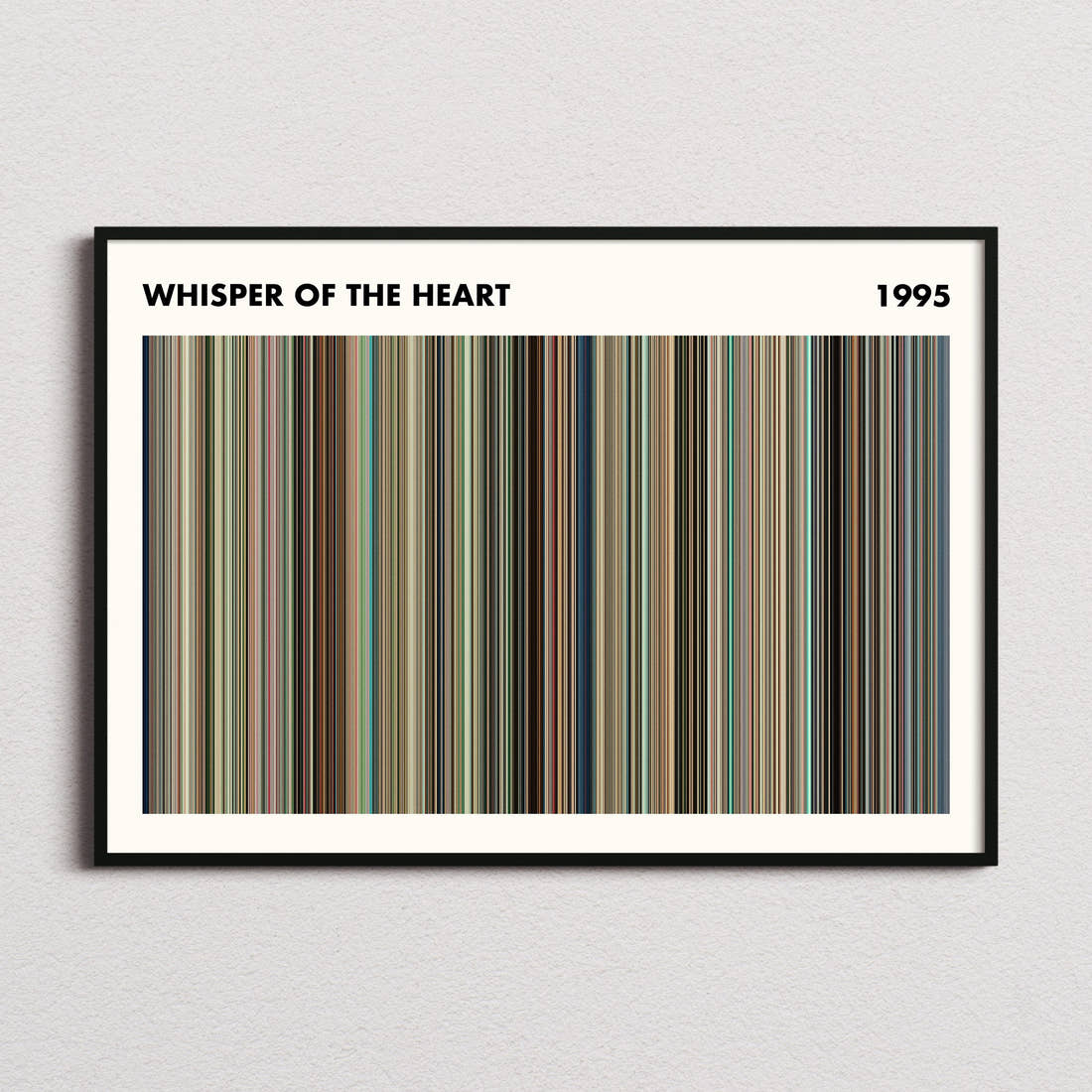 Whisper Of The Heart Movie Barcode Poster - Simplified
