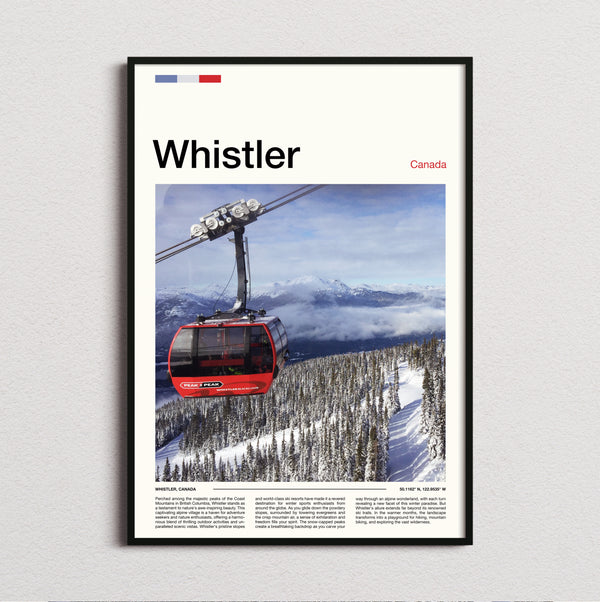 Whistler - Gondola Over Snowy Forest - Travel Print
