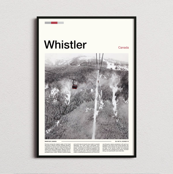 Whistler - Gondola Above The Slopes - Travel Print